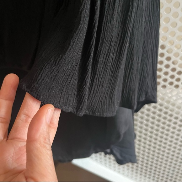 Apt 9 Vee Neck Sleeveless MIDI Dress Medium in Black with White/Good embroidery - Picture 13 of 13